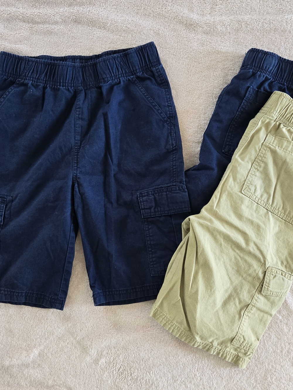 Lot of Cargo Shorts - Navy and Khaki